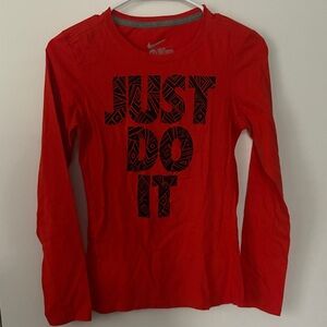 Nike Kids Bold Red Long Sleeve Tee